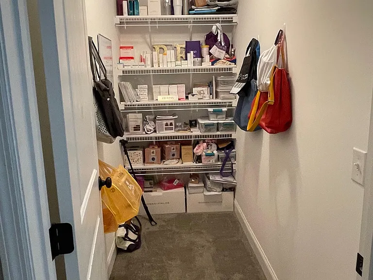 Storage closet in hall