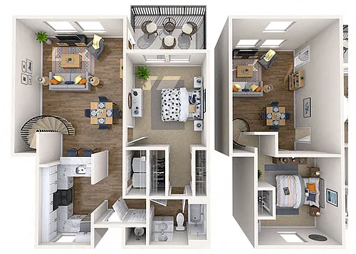 Floor plan 1x1 Loft Small