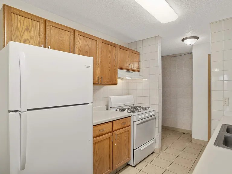 Fridge, Gas Range and Oven, Cabinets