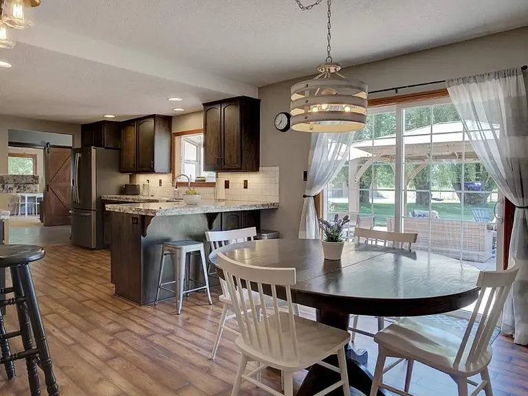 Large open concept kitchen leads to easy and natural flow
