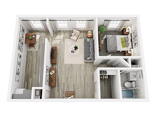 Floor plan 1 Bedroom