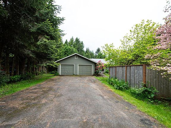 Shared driveway, garage is for storage/active workshop.