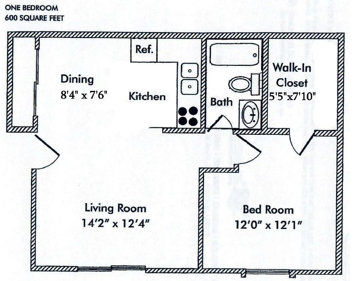 Floor plan 1 Bedroom