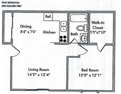 Floor plan 1 Bedroom