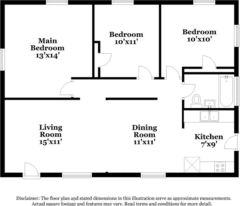 3 bed, 1.0 bath, 1186 sqft, $2,560 — Photo 2