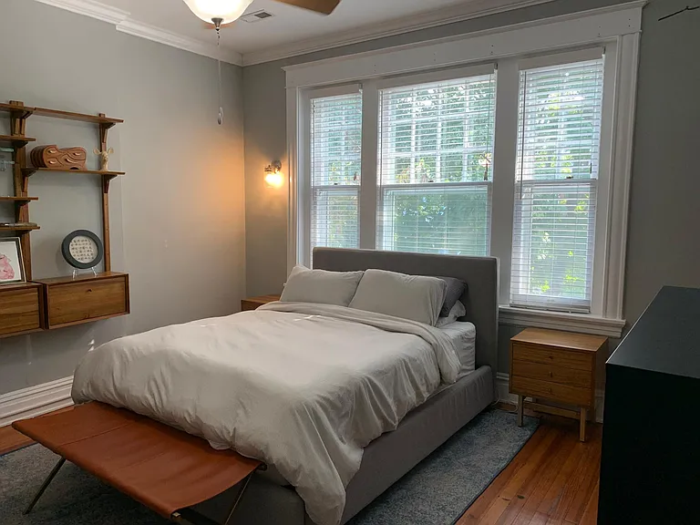 Primary bedroom, overlooking Floyd Avenue