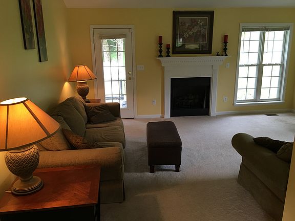 Living room with fireplace