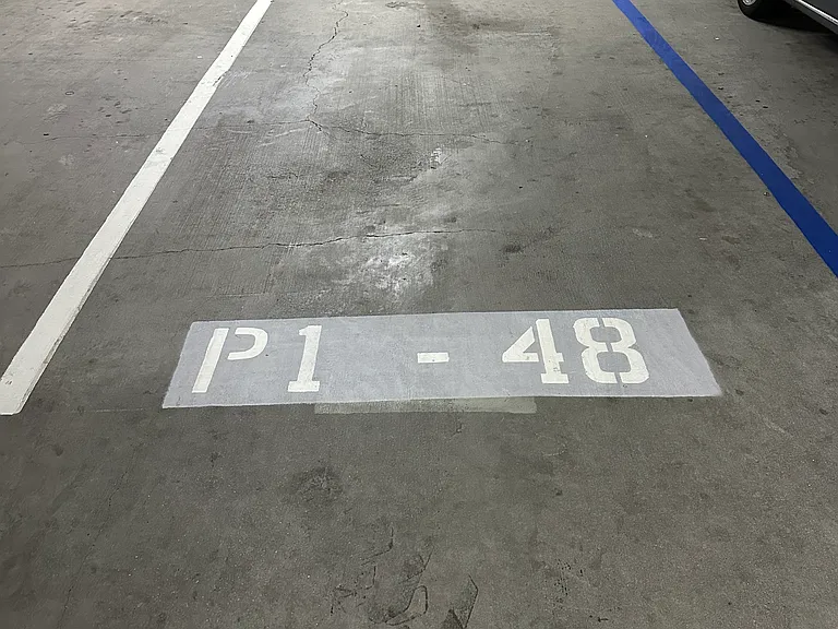 Dedicated parking space in P1 level of garage.