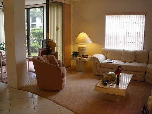 Living room opens to the Florida room