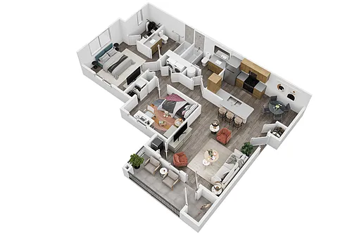 Floor plan The Juniper A - 2x2