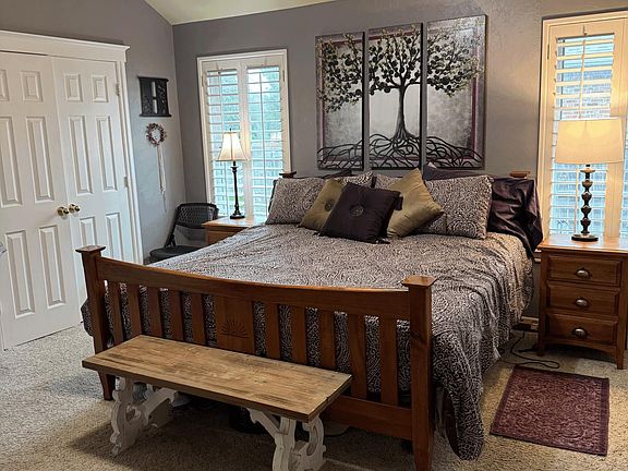 Main bedroom with door to backyard