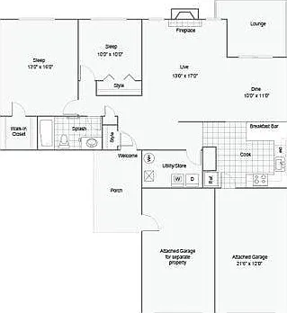2-Bed 1-Bath Ranch 2-Bed 1-Bath Ranch