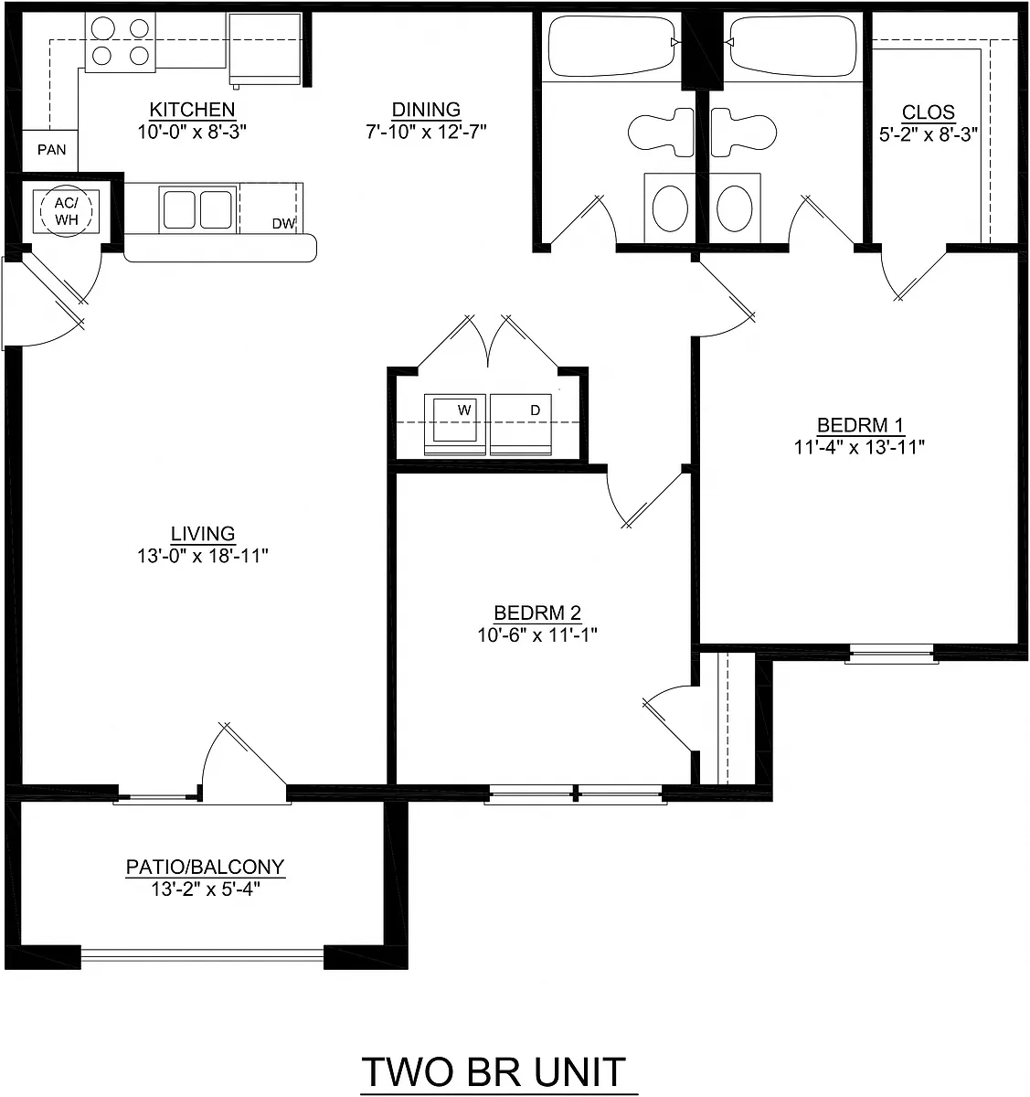 Floor plan Two Bedroom