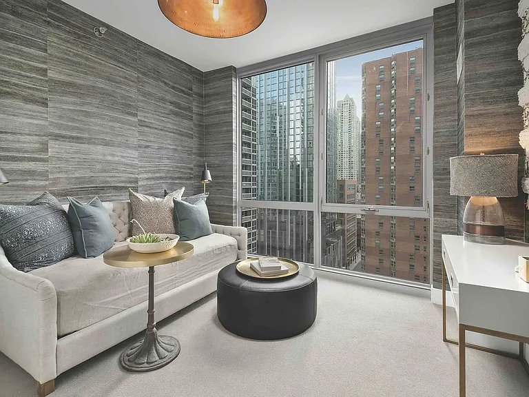 Living Room With City View