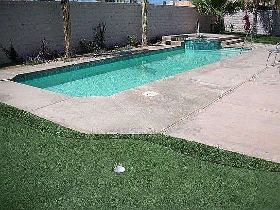 Sparkling Pool and Spa with Waterfall