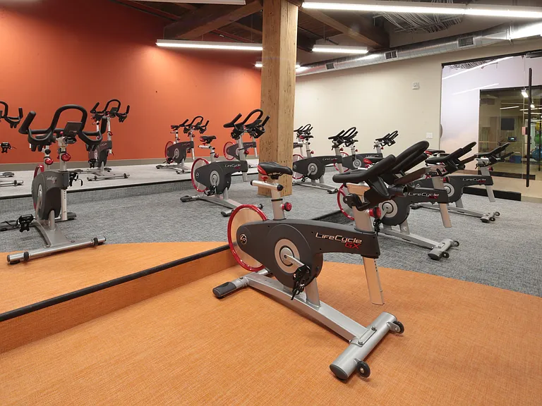 Sweat it out in our spin studio