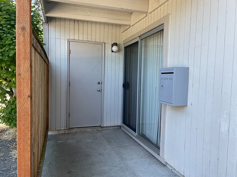 Private patio and storage
