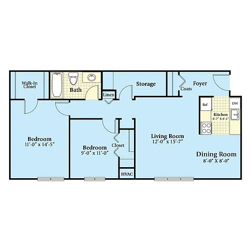 Floor plan 2 Bedroom