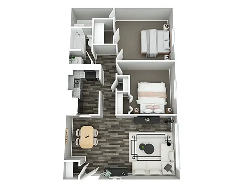 Floor plan 2BR - 1.5BTH Renovated