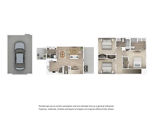 Floor plan Cottage C1 with Garage