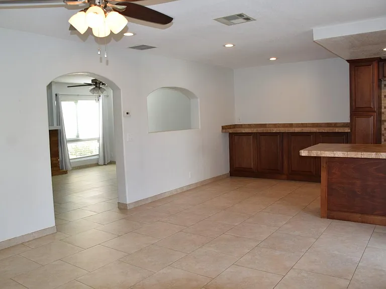 kitchen and dining area