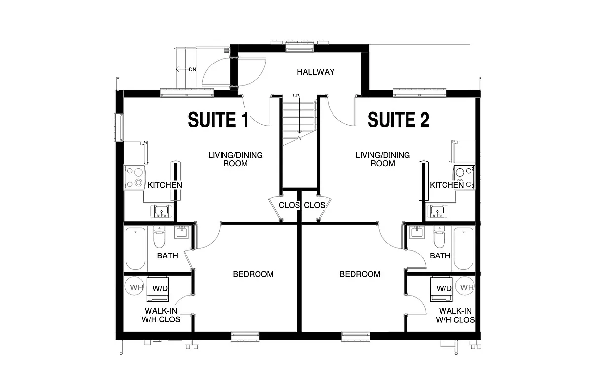 Floor plan 410 E Little Creek 1BD 1BA