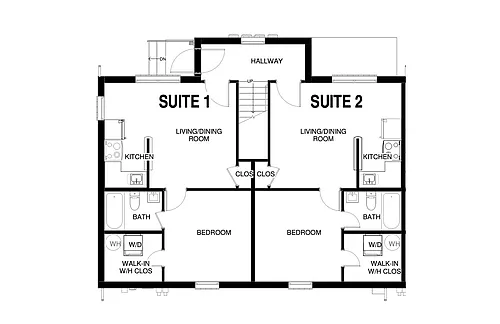 Floor plan 410 E Little Creek 1BD 1BA