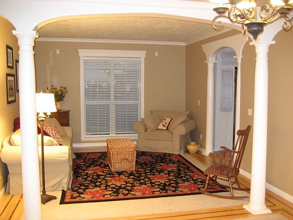 Living Room with Wood Blinds