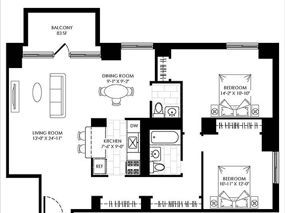 2nd image of 70 W 93rd St #7017C