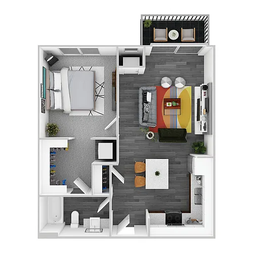 Floor plan 1 Bedroom B