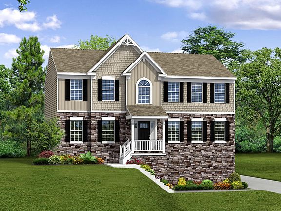 Elevation E Opt Victorian Facade, Covered Porch, Rear Garage