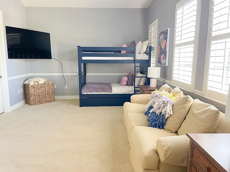 Bedroom with Twin Bunk Beds (+ Trundle) and Queen Sleeper Sofa