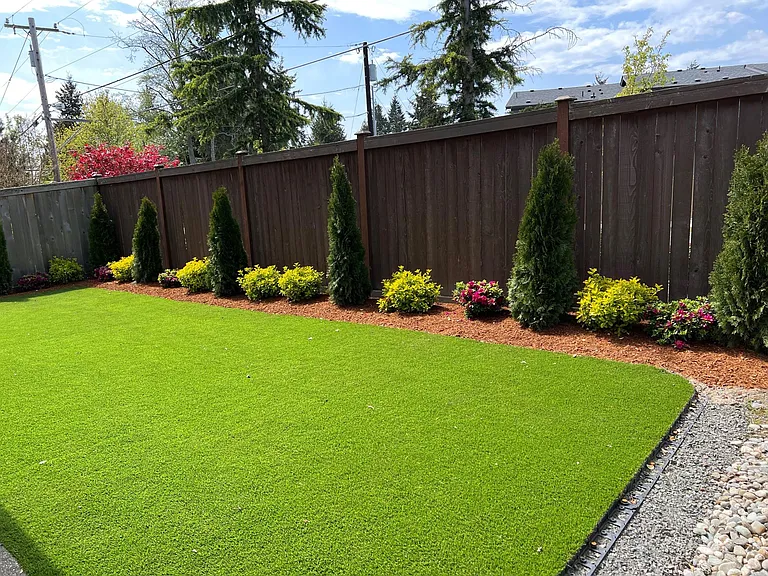 Fully Fenced Turf Backyard