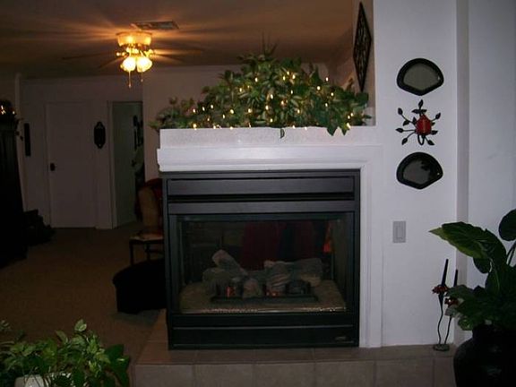 3-sided gas fireplace!