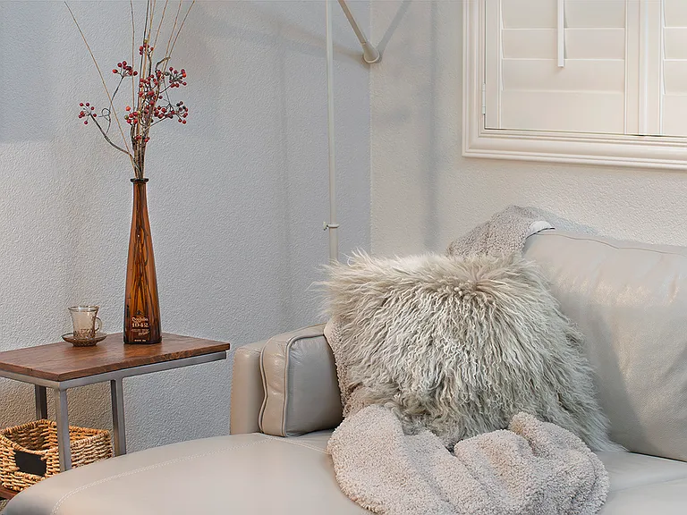 Primary lounge comfort details.