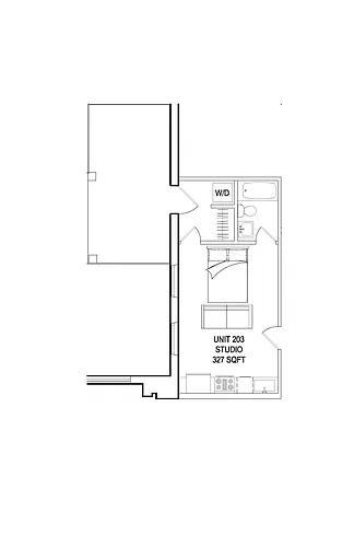 Floor plan Studio with Balcony