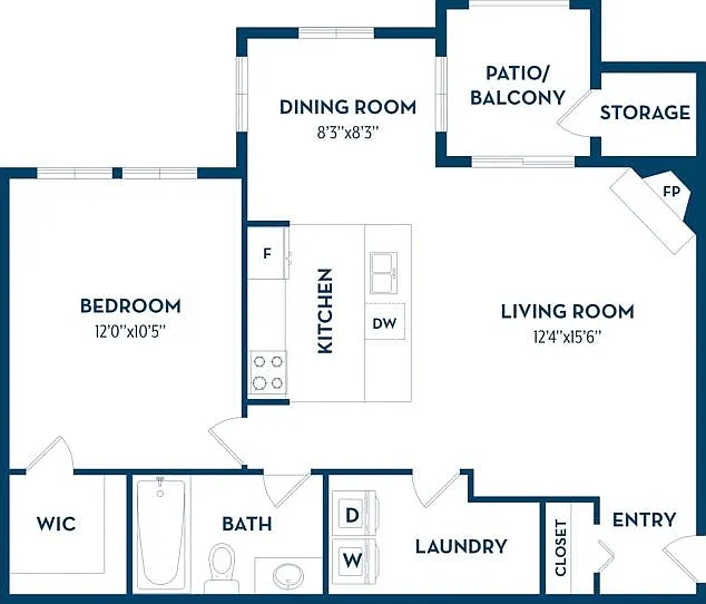 1 Bedroom | 1 Bath | 687 SF 1 Bedroom | 1 Bath | 687 SF