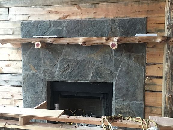 fireplace right after finish