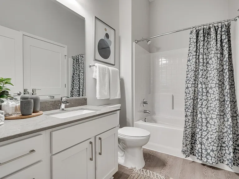 Our modern bathrooms feature sleek finishes and ample storage to make your daily routine comfortable and efficient.