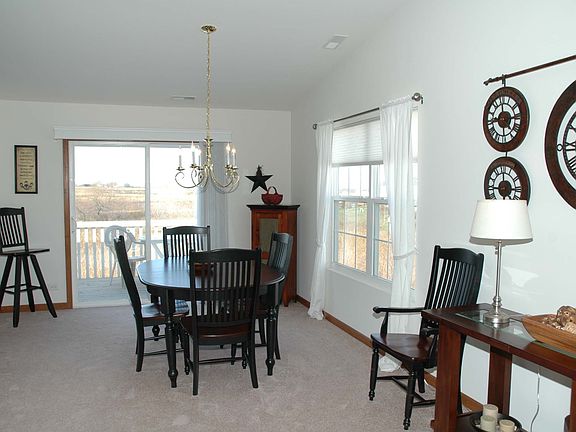Dining Room with Vaulted Ceiling