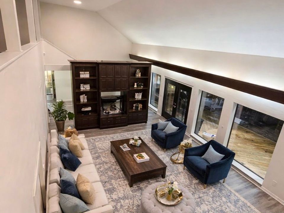 Virtual furnishing idea of living room area