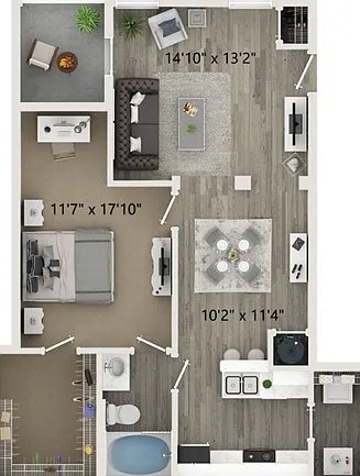 One Bedroom One Bath Floor Plan One Bedroom One Bath Floor Plan