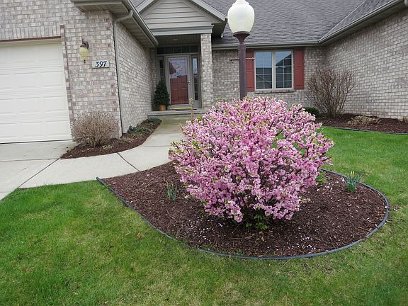 Landscaped beds on 3 sides