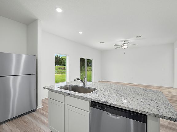 Kitchen that over looks the family room