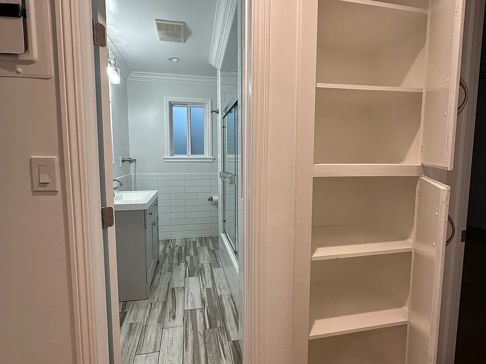 Hallway with storage