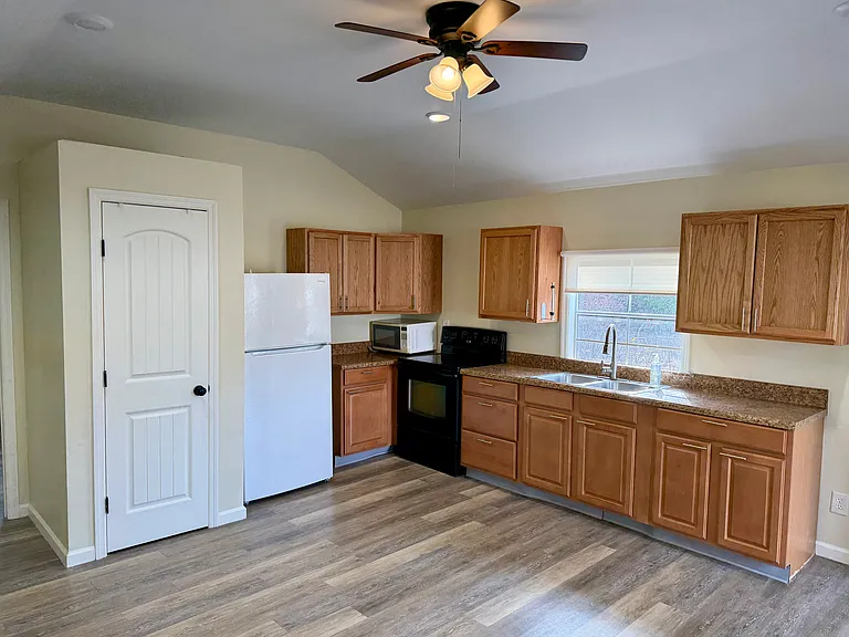 Kitchen view from living area