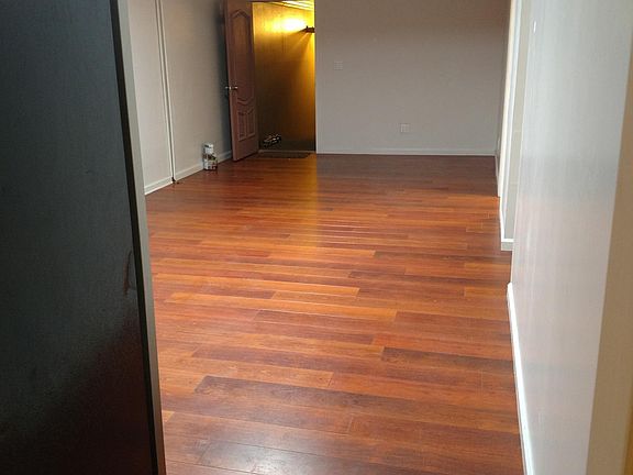 view from bathroom door to front door