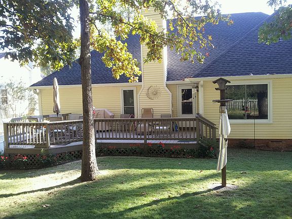 Back yard with huge deck