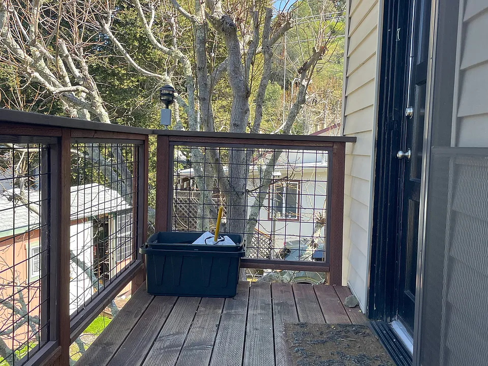 Landing at front door.