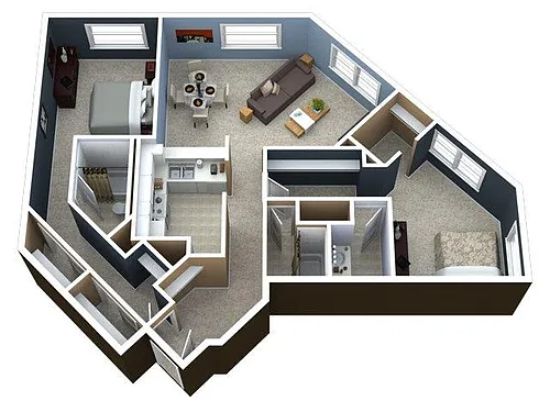 Floor plan Two Bedroom